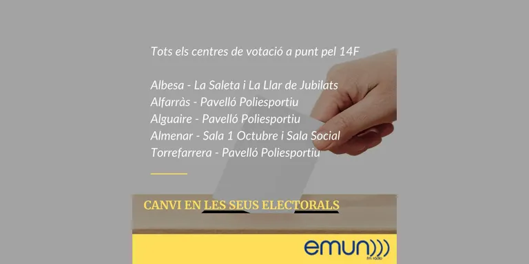 Tots els centres de votació d'EMUN a punt pel 14F