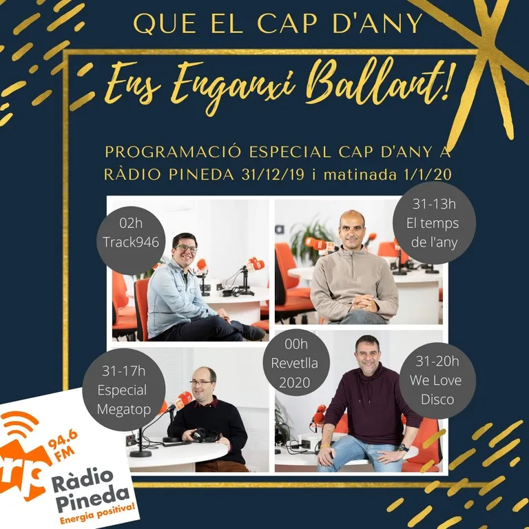 Programació Especial Cap d'Any a Ràdio Pineda