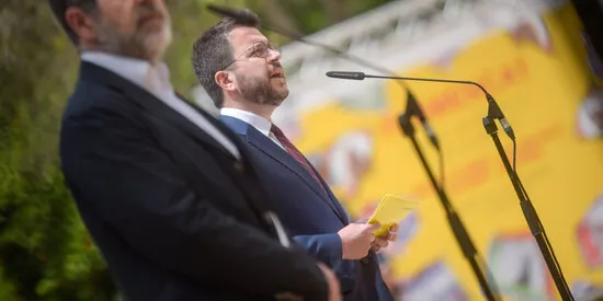 Pere Aragonès i Jordi Sànchez prometen un Govern "cohesionat", amb "una aposta pel diàleg" i una "confrontació cívica" amb l'Estat