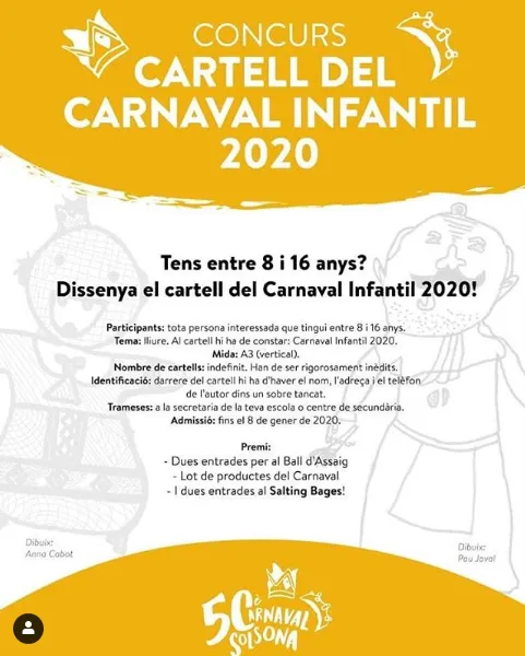 Convoquen un concurs per dissenyar el cartell del Carnaval Infantil 2020