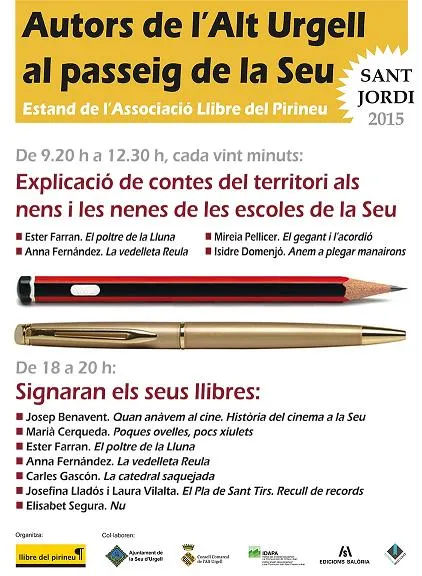 La Seu celebra Sant Jordi amb lectures en viu, contacontes, signatura de llibres i actes infantils
