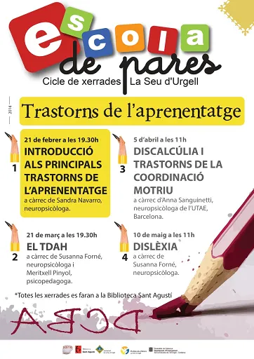 L'Escola de Pares inicia un cicle de xerrades dedicades als trastorns d'aprenentatge