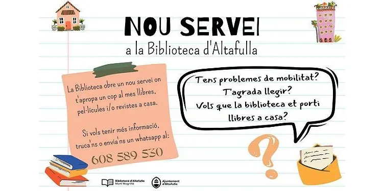 Ja hi ha un primer usuari del nou servei a domicili de la Biblioteca d'Altafulla