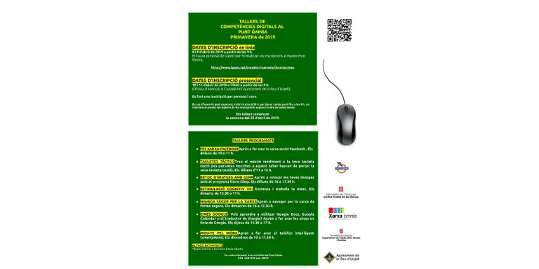 El Punt Òmnia presenta 7 nous tallers de competències digitals per aquesta primavera