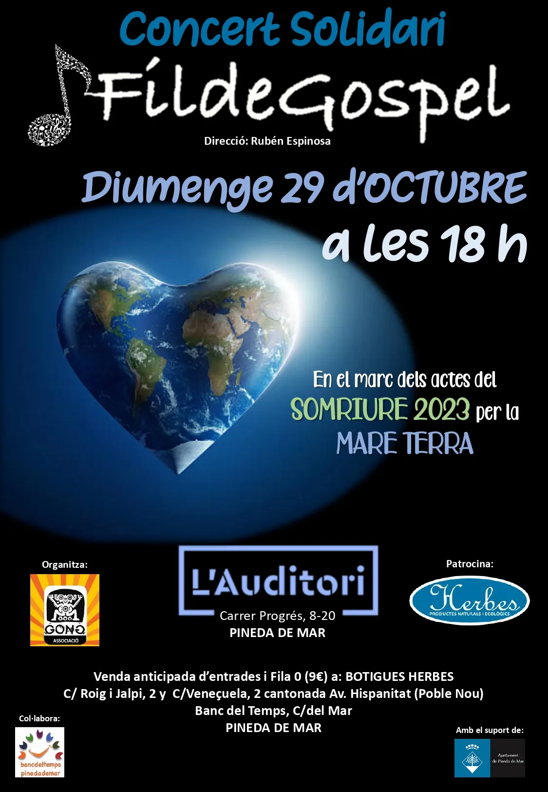 Aquest diumenge Fildegospel fa el concert solidari a benefici de Gong Associació