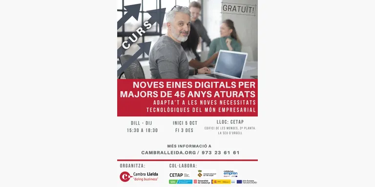 Formació a l'Alt Urgell per a persones de més de 45 anys en situació d'atur