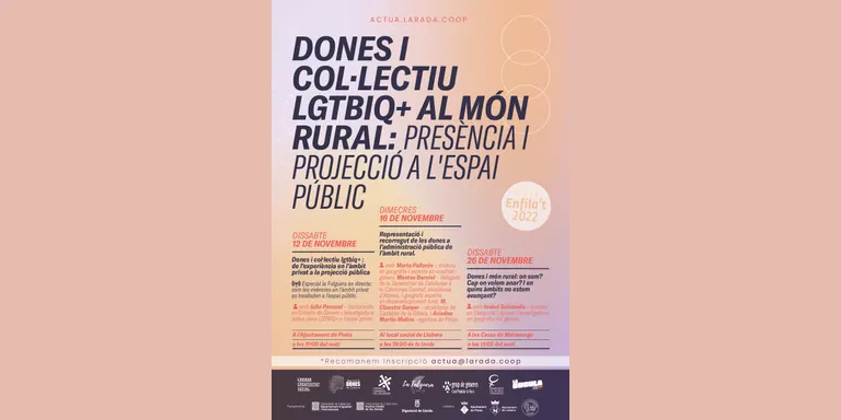 L'Arada convida a debatre sobre els espais que ocupen les dones i el col·lectiu LGTBIQ+ en els diferents àmbits del món rural