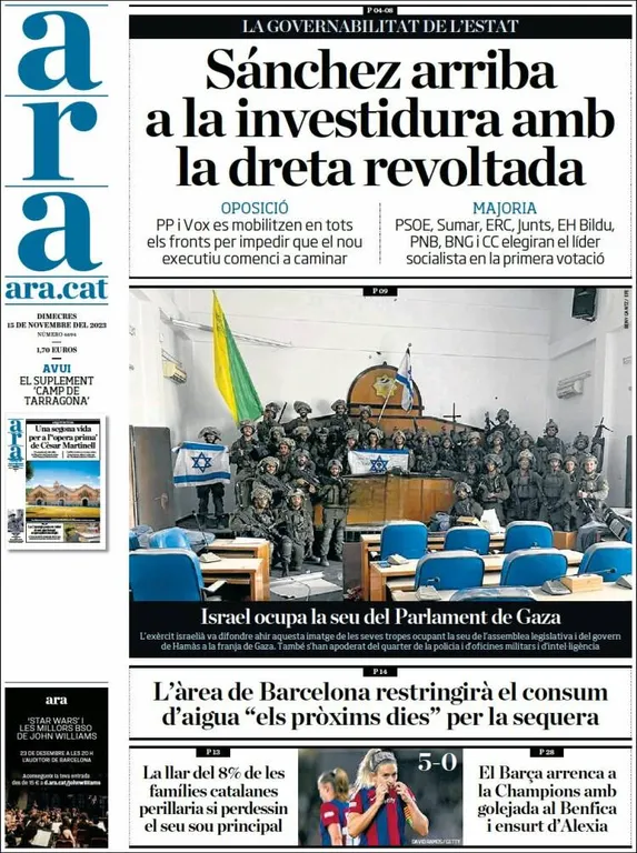 Cop d'ull als diaris d'aquest dimecres 15 de novembre