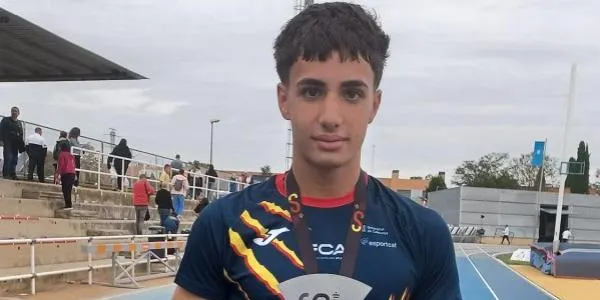 Els atletes Alonso Fernández i Marc Suárez, subcampions del CESA Sub16 amb la Selecció Catalana