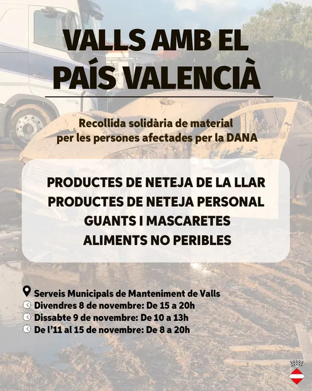 Recollida solidària pels afectats de la DANA al País Valencià