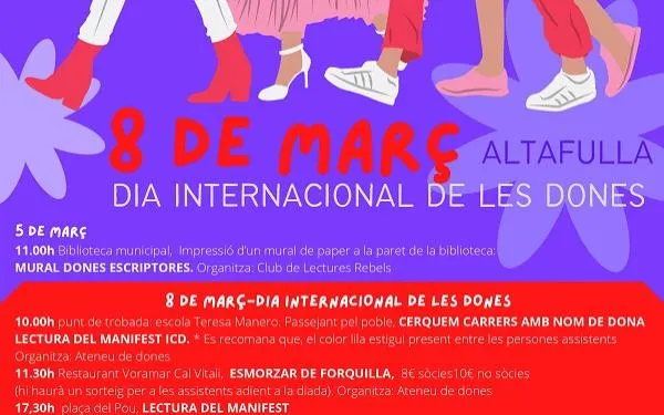 Altafulla commemorarà el 8-M amb un programa farcit d'actes