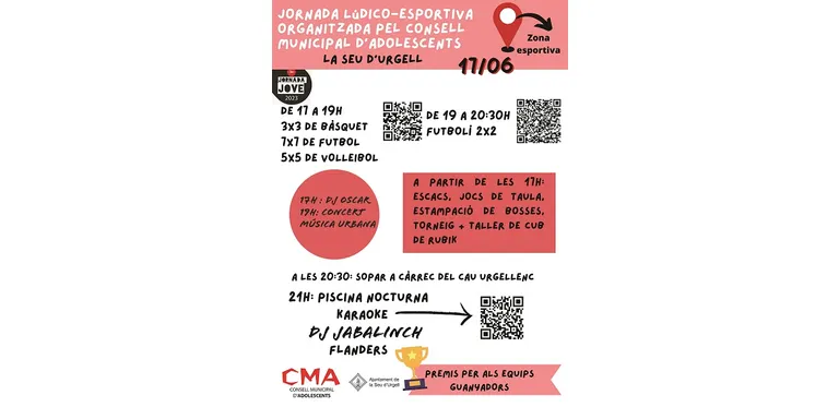 S'obren les inscripcions per a les activitats lúdico-esportives de la Jornada Jove de la Seu
