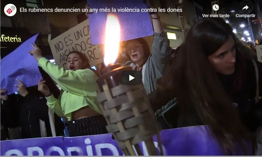 Els rubinencs denuncien un any més la violència contra les dones