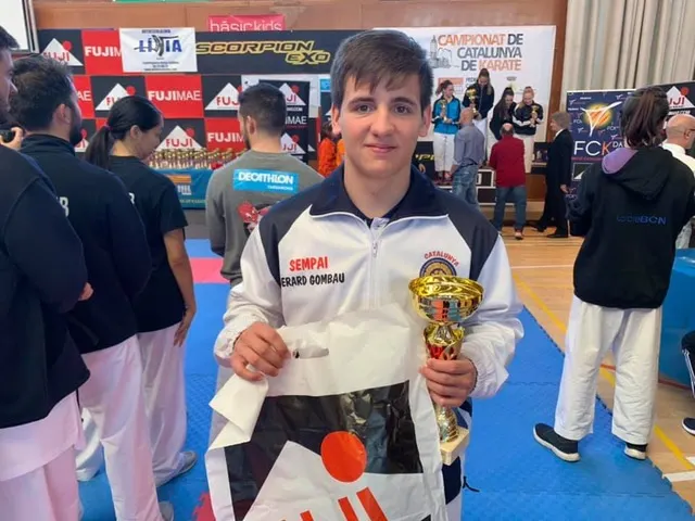 Gerard Gombau, bronze en Kata Masculí al Campionat de Catalunya (Foto: AE Karate Pirineus)