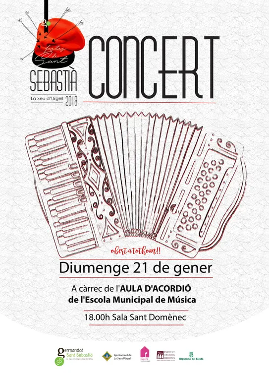 Concert de Sant Sebastià amb els alumnes d’acordió de l’Escola Municipal de Música de la Seu d’Urgell