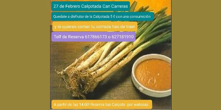 Calçotada al local de Can Carreras