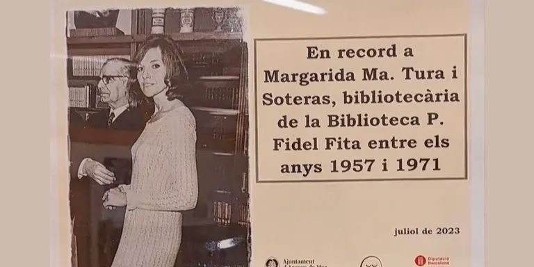 La biblioteca recorda Margarida Maria Tura Soteras, primera bibliotecària de l’equipament