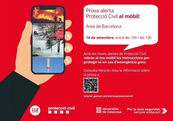 La prova d'alertes de Protecció Civil arriba al Maresme aquest dijous