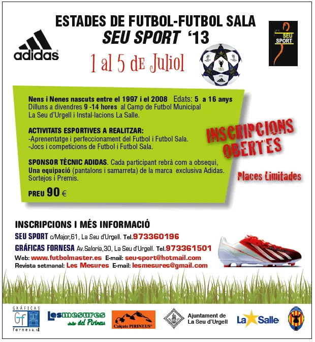 Obertes les inscripcions per al campus Seu Sport de futbol i futbol sala