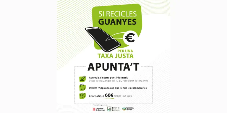 'Si recicles, guanyes. Per una taxa justa', nova campanya per augmentar el reciclatge