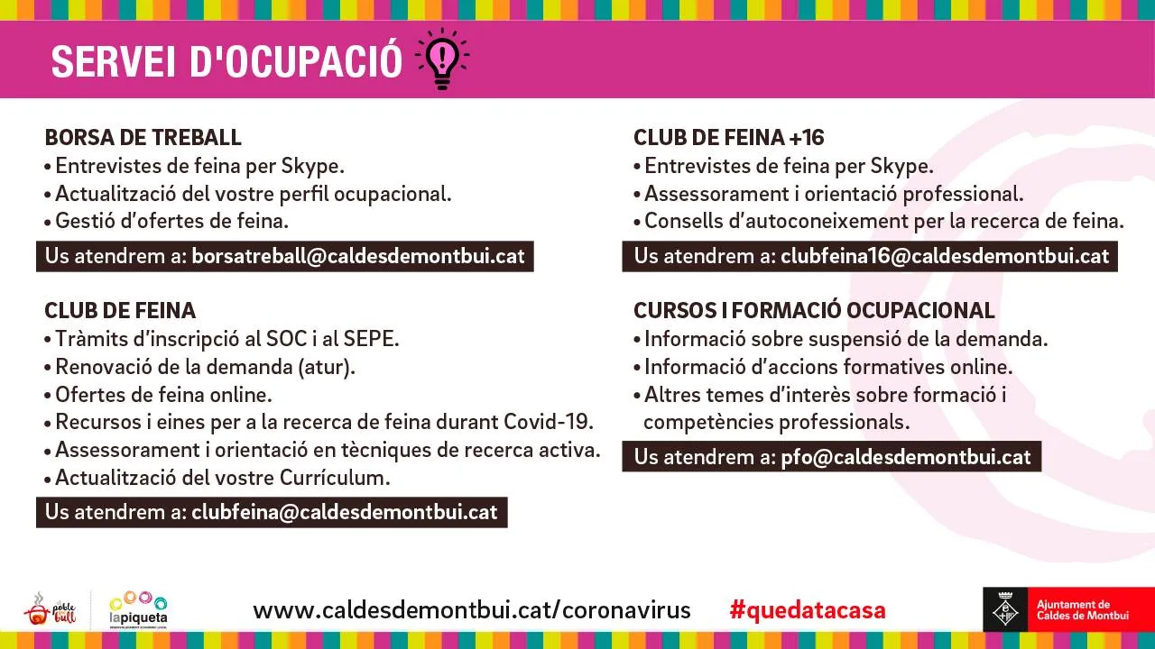El Servei Municipal d’Ocupació registra un augment del 45%  d’incorporacions al mercat de treball respecte de 2020