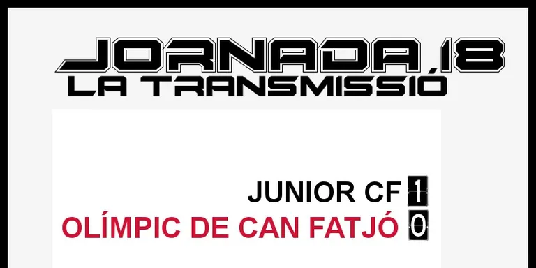 A PEU DE CAMP - JORNADA 18 dissabte