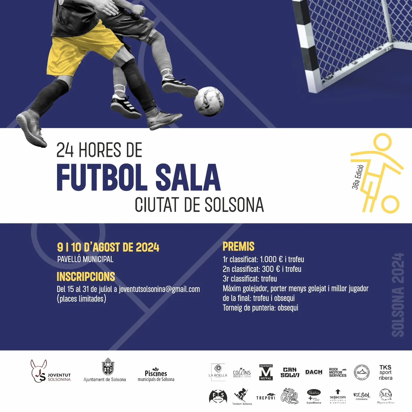 Dilluns s'obren les inscripcions a les 24 Hores de Futbol Sala Ciutat de Solsona
