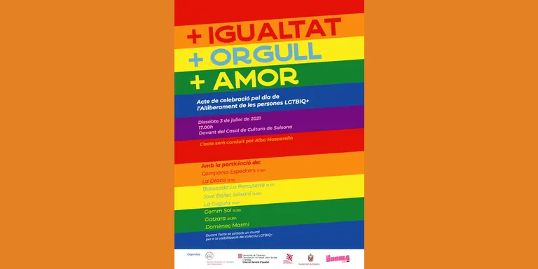 Solsona celebrarà el Dia per a l'alliberament LGTBIQ+ amb un acte festiu i familiar el proper dia 3