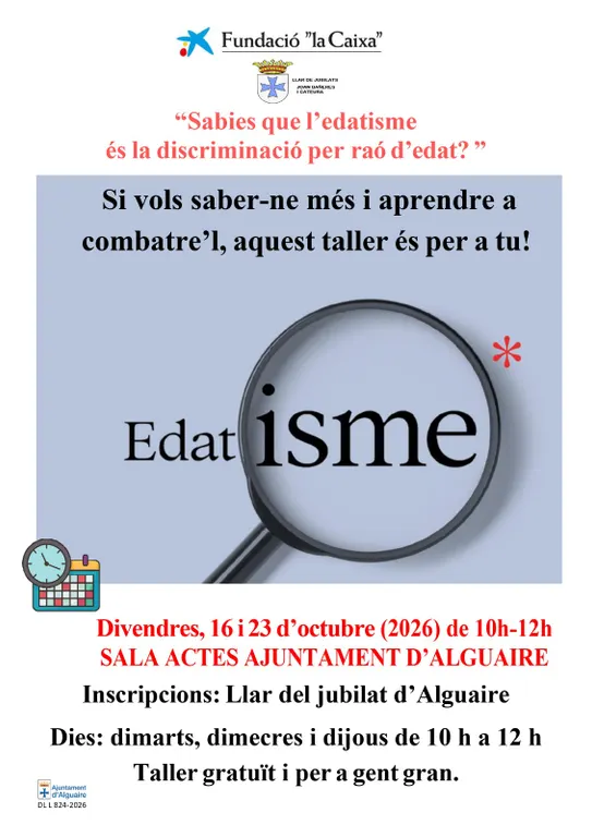 Alguaire organitza dues xerrades per conscienciar sobre l’edatisme