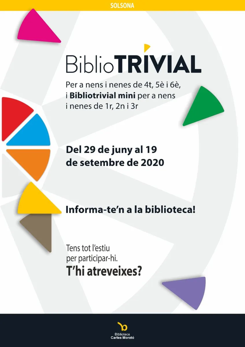 Avui arrenca a la biblioteca de Solsona la segona edició del Bibliotrivial