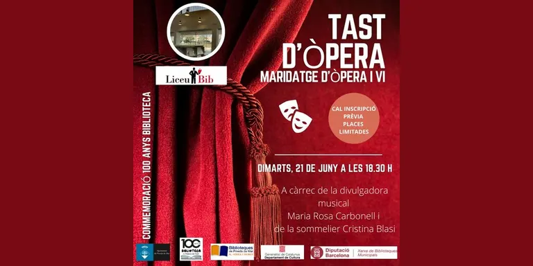 Tast d'òpera i maridatge de vins a la Biblioteca Serra i Moret de Pineda