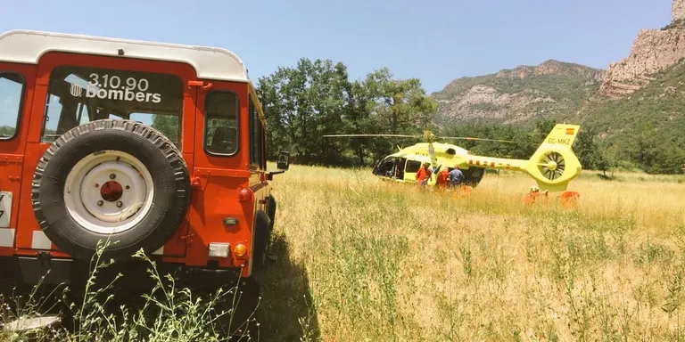 Ferit greu un escalador a Coll de Nargó