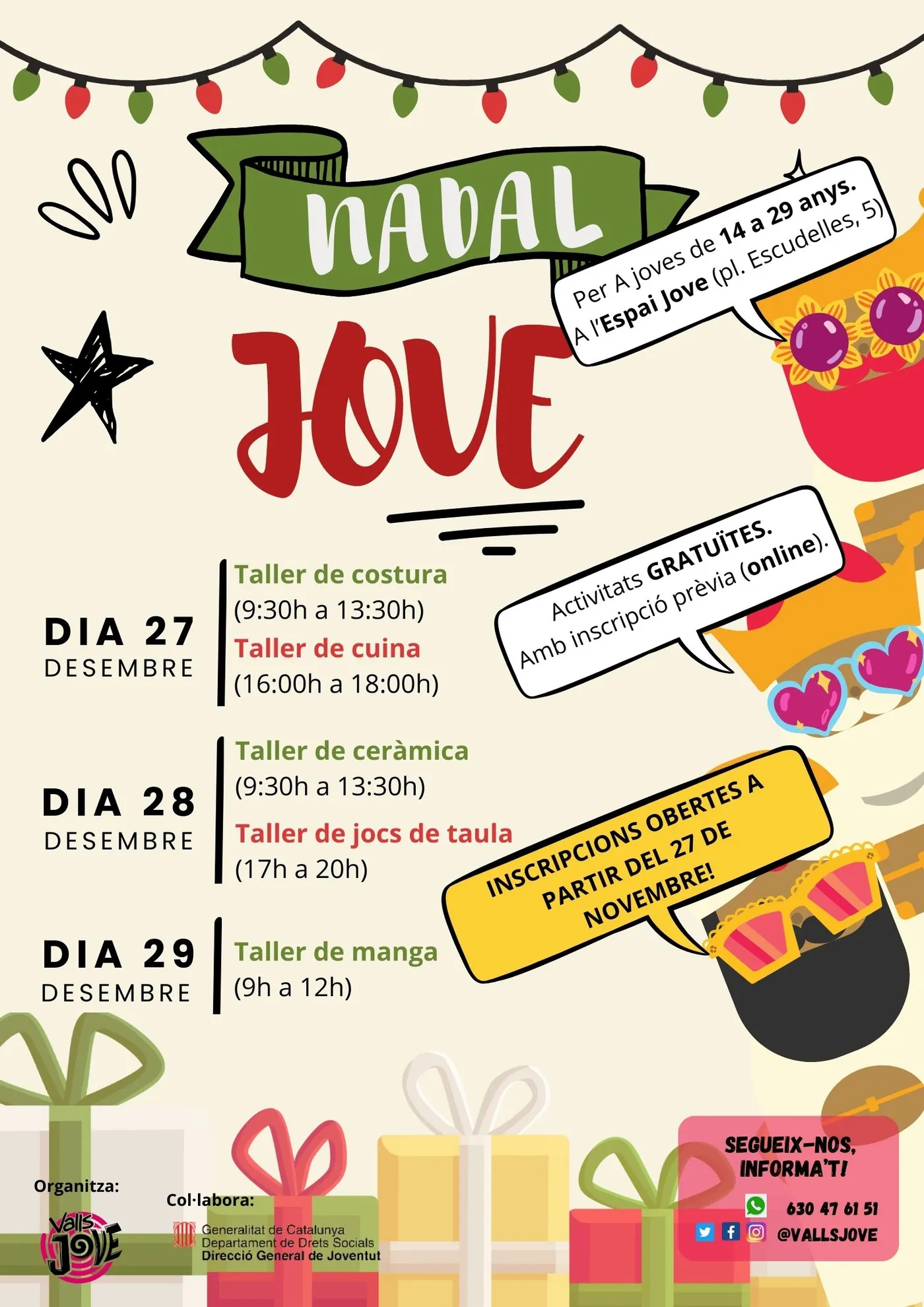 L’Espai Jove organitza un campus durant les vacances de Nadal