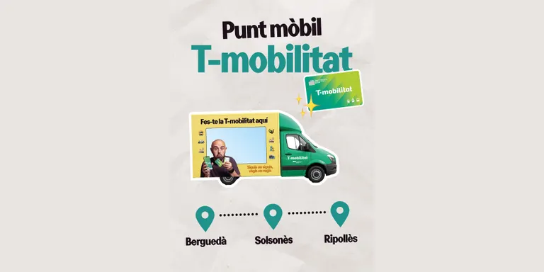 Arriba a Solsona aquest divendres un punt mòbil informatiu sobre la T-mobilitat