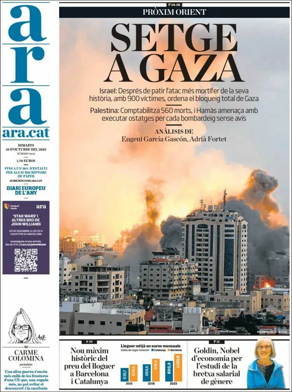 Cop d'ull als diaris d'aquest dimarts 10 d'octubre