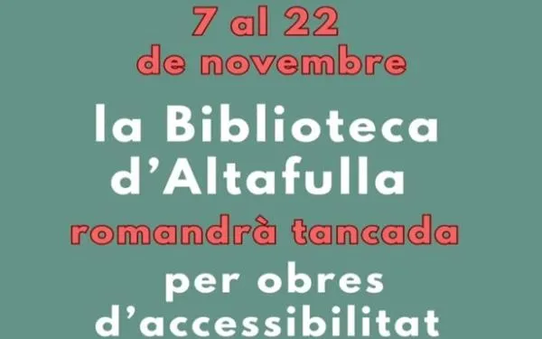 La Biblioteca d’Altafulla millorarà la seva accessibilitat