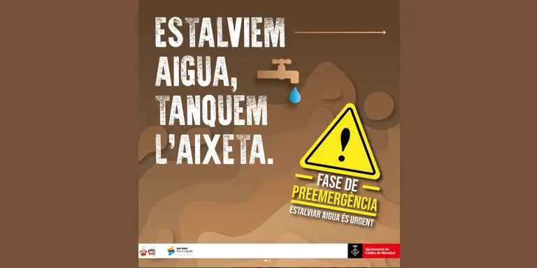 L’Ajuntament de Caldes impulsa una campanya de conscienciació i adopta mesures en els equipaments públics per estalviar aigua