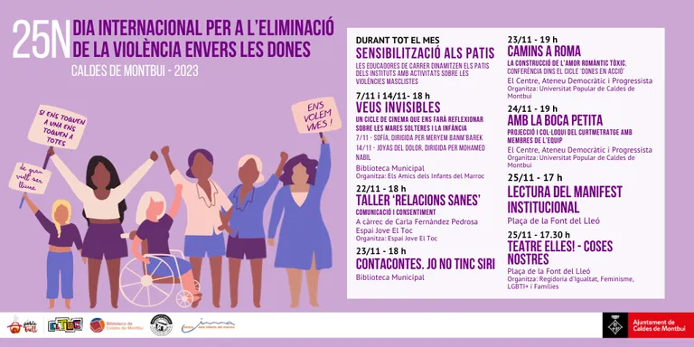Caldes enfila el gruix dels actes del 25-N, Dia Internacional per l’Eliminació de la Violència envers les Dones