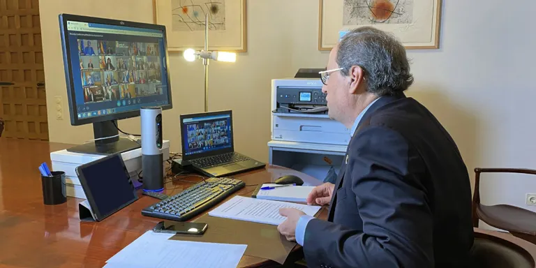 Torra demana a Sánchez que suspengui la regla de despesa i apliqui mesures socials davant la crisi del coronavirus