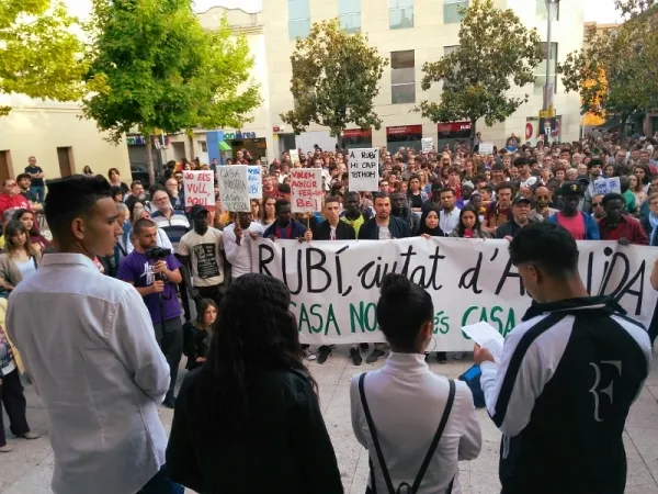 Manifestació en favor de l'acolliment al maig de 2019