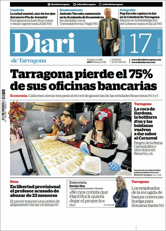 Consulta les portades dels diaris d'aquest 17 de febrer