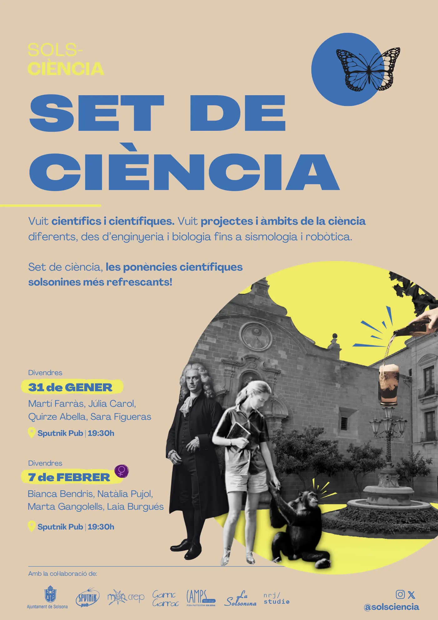 El cicle de xerrades "Set de ciència" aproparà a tots els públics els treballs de científics solsonins arreu del territori