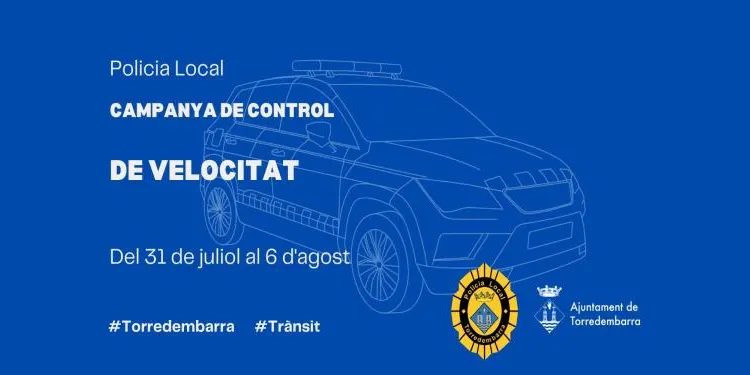 La Policia Local de Torredembarra participa en la campanya de control de velocitat d'àmbit europeu