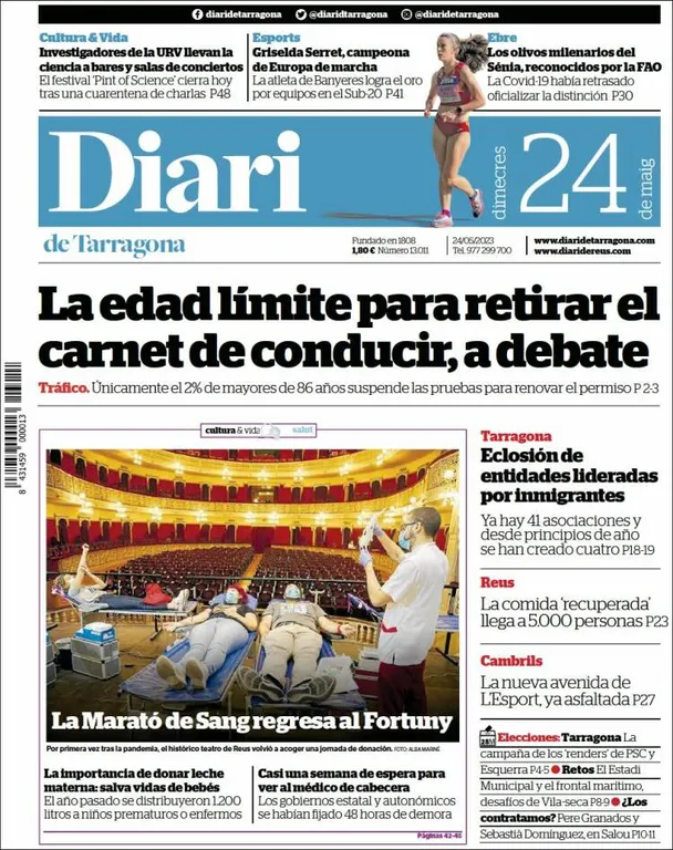 Consulta les portades dels diaris d'aquest 24 de maig