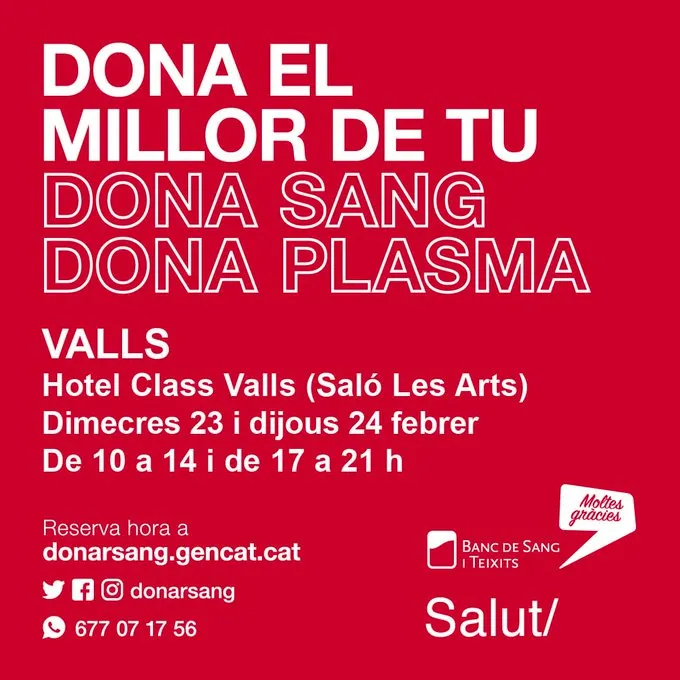 Nova campanya de donació del Banc de Sang