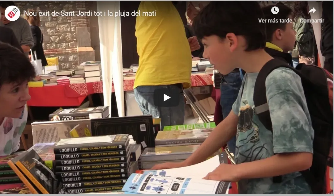 Nou èxit de Sant Jordi tot i la pluja del matí