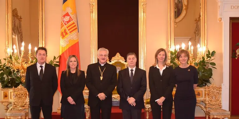 Recepció de Joan-Enric Vives als nous membres del Consell Superior de la Justícia d'Andorra