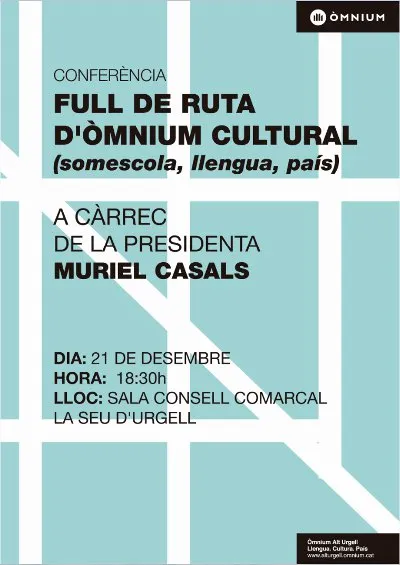 Xerrada a la Seu de la presidenta d'Òmnium Cultural Muriel Casals