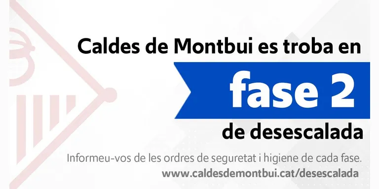 Caldes entra a la Fase 2 de desconfinament avui dilluns