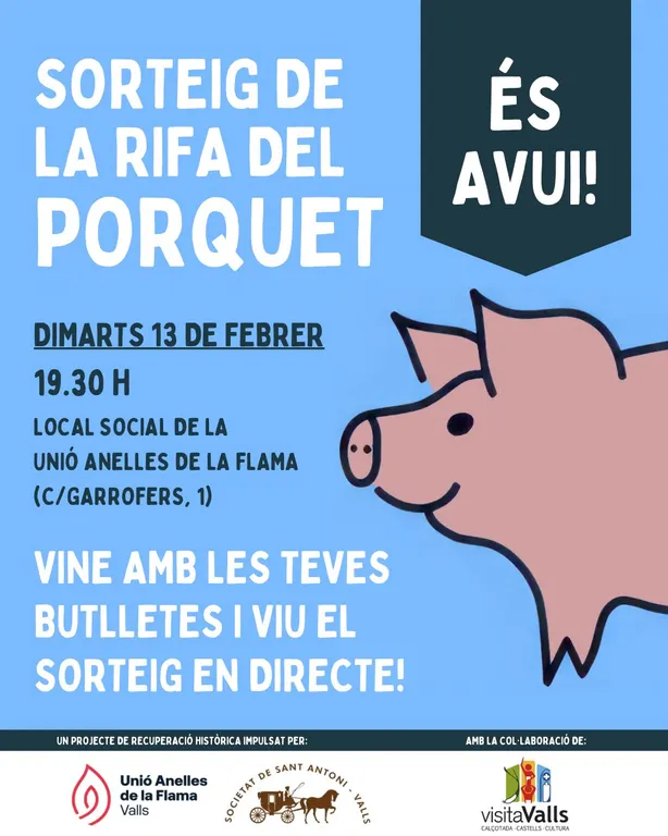 La Rifa del Porquet arriba per Dimarts de Carnaval
